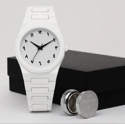 Black Aura Couple Watch – Elegant Matching Timepieces, Stylish Fashion Accessories for Men and Women-without box